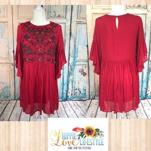 Super Cute Hippie Boho Dress Size S ❤️✌🏻🌺